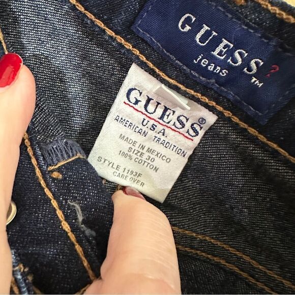 Vintage Guess Blue Denim Shorts Size 30 - Picture 10 of 10